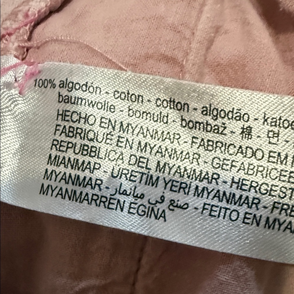 Zara Light Pink Utility Jacket/Shacket, corduroy, frayed bottom, Size Large - Picture 7 of 7